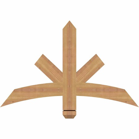 Ekena Millwork Alberta Smooth Timber Gable Bracket, Western Red Cedar, 36"W x 23"H x 1 1/2"D x 3 1/2"F, 15/12 Pitch GBW036X23X0204ALB00SWR